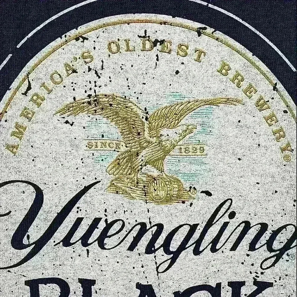 Gildan Yuengling Black & Tan Tee Scoop Neck Cotton - Picture 5 of 10